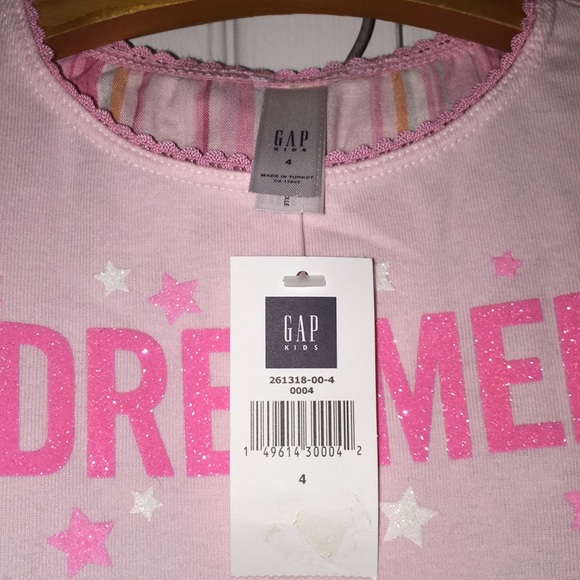 Gap Kids Dreamer Girls PJ Pajama Set Size 4 + Slippers Size 10/11 - Picture 4 of 15